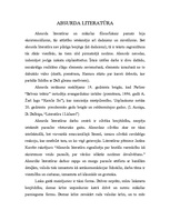 Konspekts 'Absurda literatūra', 1.