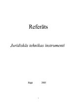 Konspekts 'Juridiskās tehnikas instrumenti', 1.