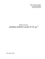 Referāts 'Kultūras attīstība Latvijā 19.-20.gadsimtā', 1.