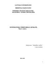 Referāts 'Sistemātiskā teritorijas apskate - Ogres rajons', 1.