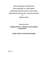 Referāts 'Vagonu veidi un to izmantošanas iespējas', 1.