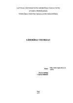 Eseja 'Līderības teorijas', 1.