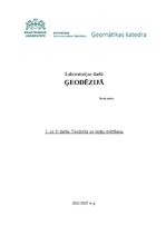 Konspekts 'Teodolīts un leņķu mērīšana', 1.