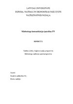 Referāts 'Mārketinga komunikāciju īpatnības televīzijā', 1.