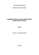 Referāts 'Uzņēmuma “Nira Alpina Switzerland” mārketinga analīze', 1.