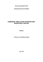 Referāts 'Uzņēmuma “Nira Alpina Switzerland” mārketinga analīze', 1.