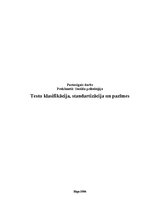 Referāts 'Testu klasifikācija, standartizācija un pazīmes', 1.