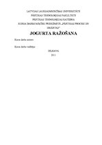 Referāts 'Jogurta ražošana', 1.
