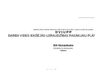 Paraugs 'Darba vides iekšējās uzraudzības pasākumu plāns uz objektu', 1.