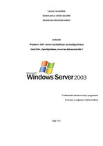 Prezentācija 'Windows 2003 servera instalēšana un konfigurēšana', 1.