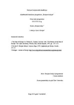 Konspekts 'Eiropas ideja. Kas ir Eiropa?', 1.