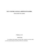 Referāts 'Vecu cilvēku sociālā aprūpe pašvaldībā', 1.