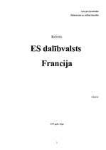 Referāts 'ES dalībvalsts Francija', 1.