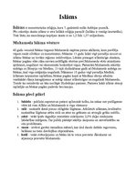 Konspekts 'Islāms', 1.