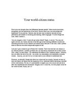 Eseja 'Article Your World Citizen Status', 1.