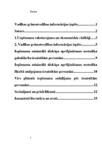 Referāts 'Vadības grāmatvedības informācijas izpēte', 2.