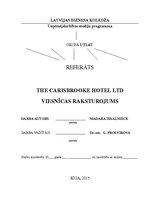 Referāts 'Viesnīcas raksturojums', 1.