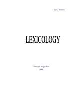 Referāts 'Lexicology', 1.