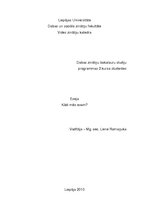 Eseja 'Kādi mēs esam', 1.
