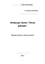 Referāts 'Herbjorga Vasmu "Dinas grāmata"', 1.