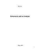 Referāts 'Konkurences veidi un situācijas', 1.