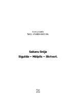 Referāts 'Sakaru līnija Sigulda – Mālpils – Skrīveri ', 1.