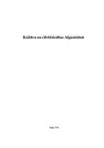 Eseja 'Kultūra un cilvēktiesības Afganistānā', 1.