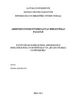 Konspekts 'Arhitektoniski interesantas bibliotēkas', 1.