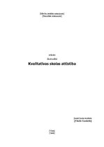 Referāts 'Kvalitatīvas skolas attīstība', 1.