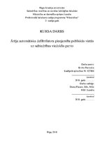 Referāts 'Ārējā automātiskā defibrilatora pieejamība publiskās vietās un sabiedrības viedo', 1.