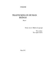 Referāts 'Trafficking in Human Beings', 1.