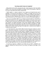 Eseja 'Does Being Healthy Increase Your Happiness', 1.