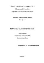 Konspekts 'Komunikācija organizācijā', 1.