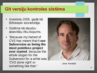 Prezentācija 'Versiju kontroles sistēmas', 15.