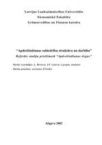 Referāts 'Apdrošināšanas sabiedrību struktūra un darbība', 1.