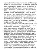 Eseja 'The City and Philosophy', 1.