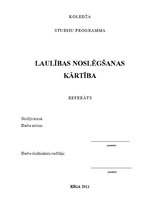 Referāts 'Laulības noslēgšanas kārtība', 1.