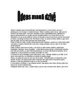 Eseja 'Ūdens manā dzīvē', 1.