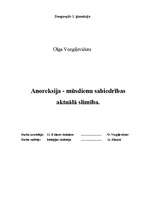 Referāts 'Anoreksija - mūsdienu sabiedrības aktuālā slimība', 1.