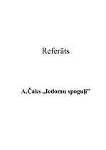 Konspekts 'A.Čaks "Iedomu spogulis" liriskā varoņa analīze', 1.