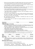 Konspekts 'Original Curriculum Vitae for a Marketing Research Assistant/Analyst Position', 2.