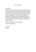 Paraugs 'Letter of Application', 1.