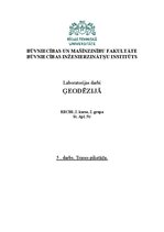 Referāts 'Trases piketāža', 1.