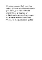 Eseja 'Irēnas un Hansa Gintera Cimmermaņu stāsts "Skūpsti, krīzes, lielās brīvdienas"', 11.