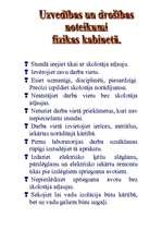 Paraugs 'Drošības noteikumi fizikas kabinetā', 1.