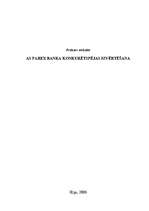 Prakses atskaite 'A/s "Parex banka" konkurētspējas izvērtēšana', 1.