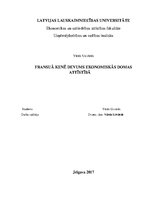 Referāts 'Fransuā Kenē devums ekonomiskās domas attīstībā', 1.