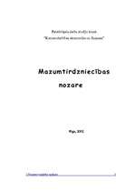 Referāts 'Mazumtirdzniecības nozare', 1.