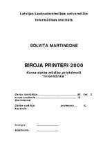 Referāts 'Biroja printeri 2000', 1.