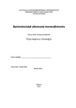 Referāts 'Saimnieciskā dienesta menedžments', 1.